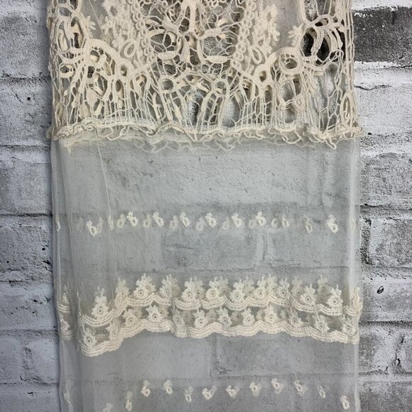 Suzy Shier Sheer Mesh Croquet Beach Coverup Tank Dress - Picture 7 of 11